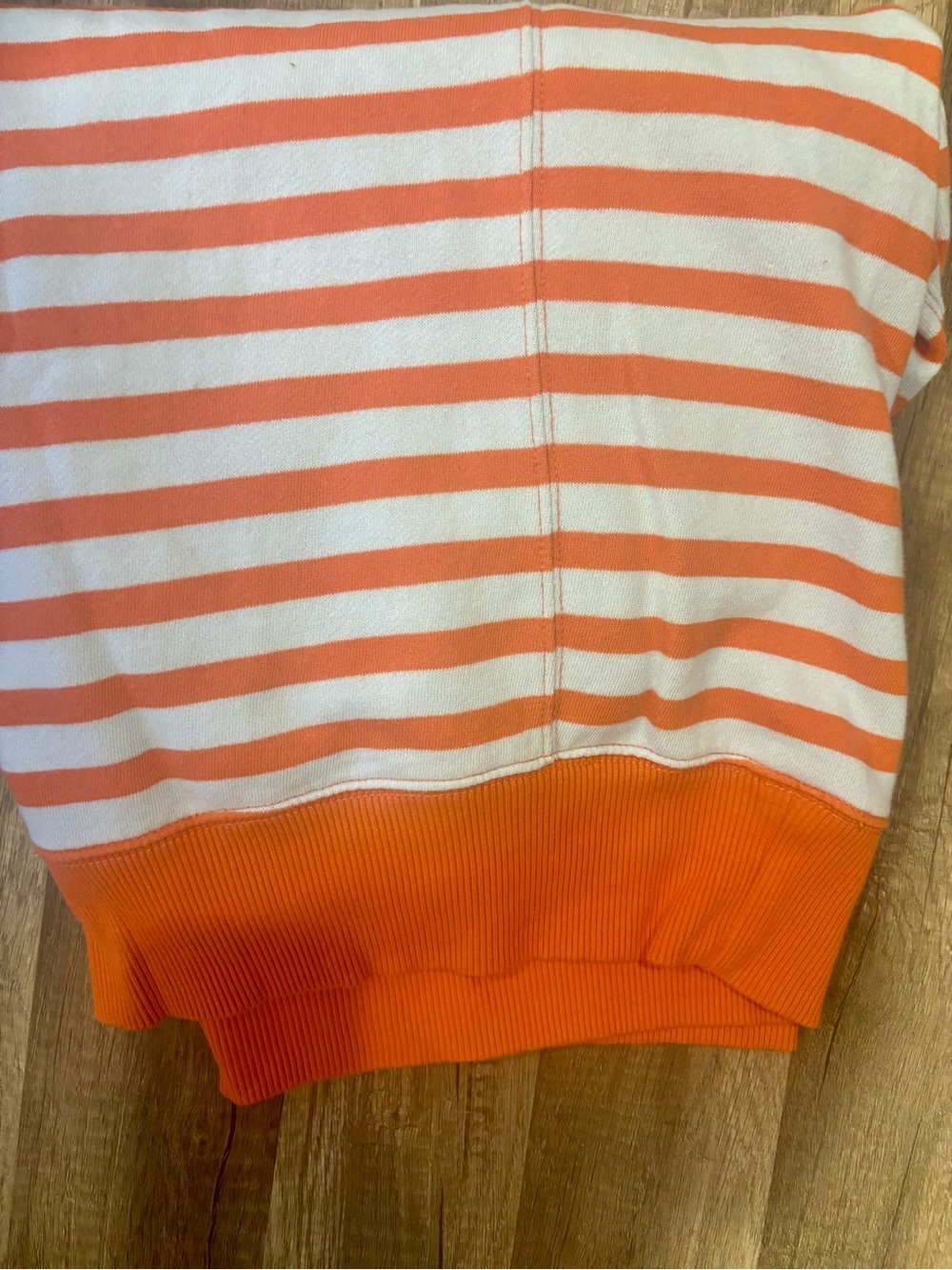 aerie Go To Sweatshirt, Rusty Peach Striped Crewneck Sweatshirt, size M, NWOT - Picture 3 of 5